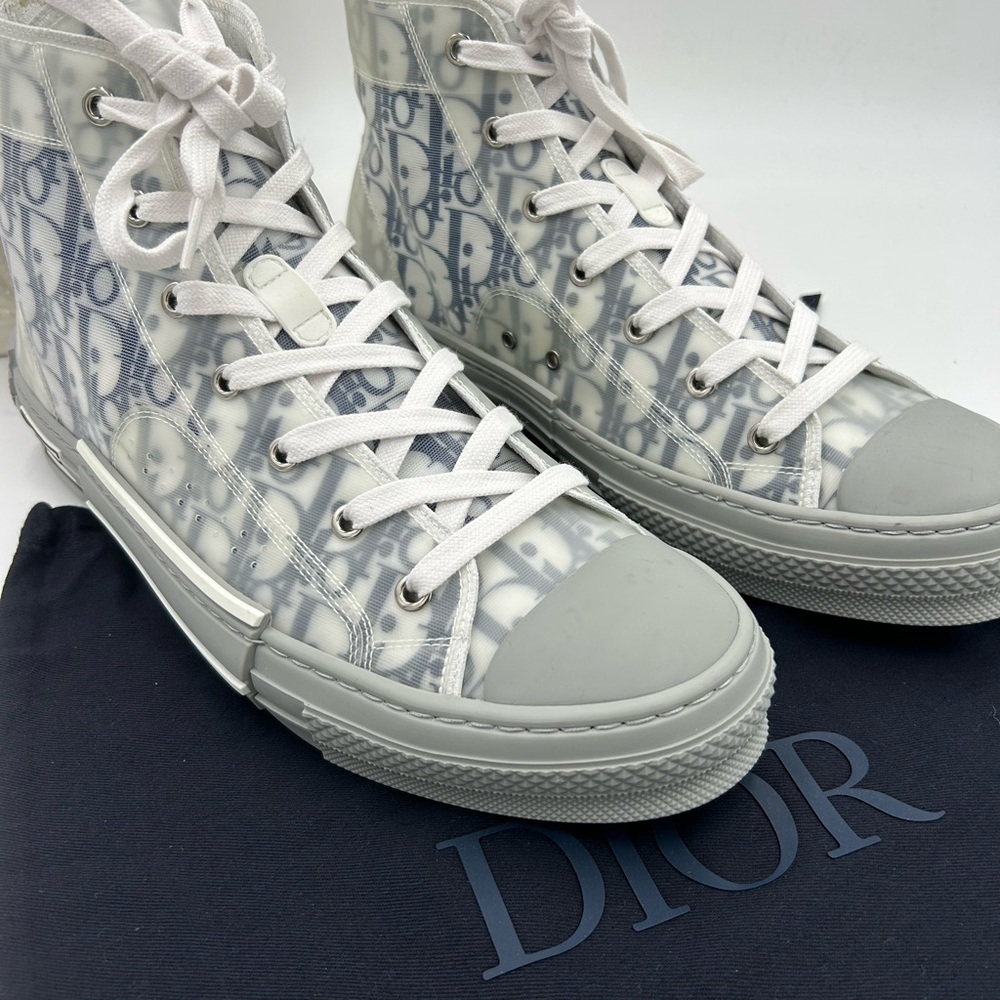 Men's Dior B 23 high top oblique sneakers size 44 made in Italy - Picture 3 of 13